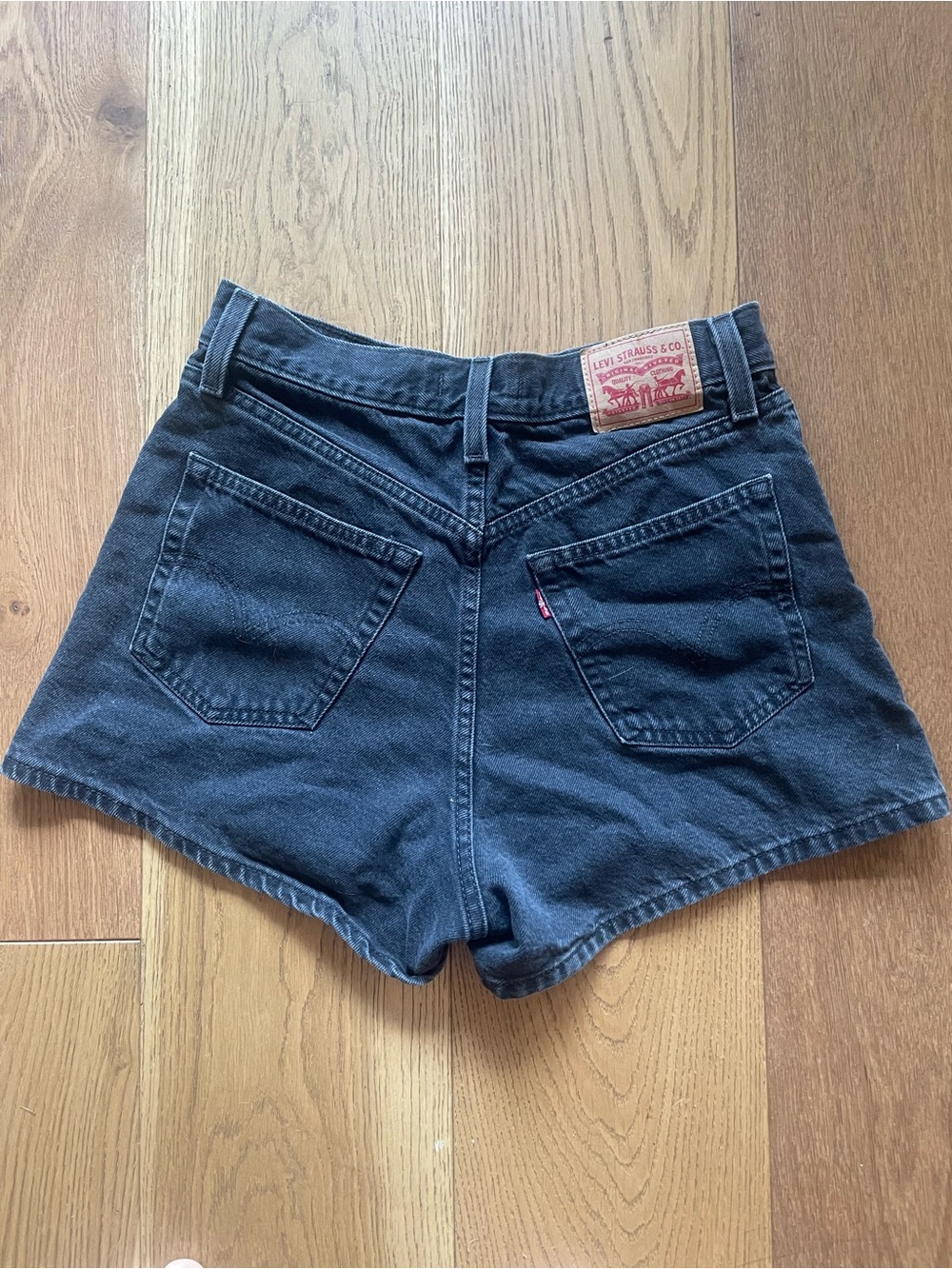 Levi's Black High-Rise Denim Shorts